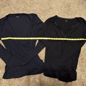 Two (2) Gap Body Long Sleeve Soft V-Neck Shirts
